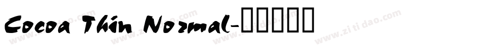 Cocoa Thin Normal字体转换